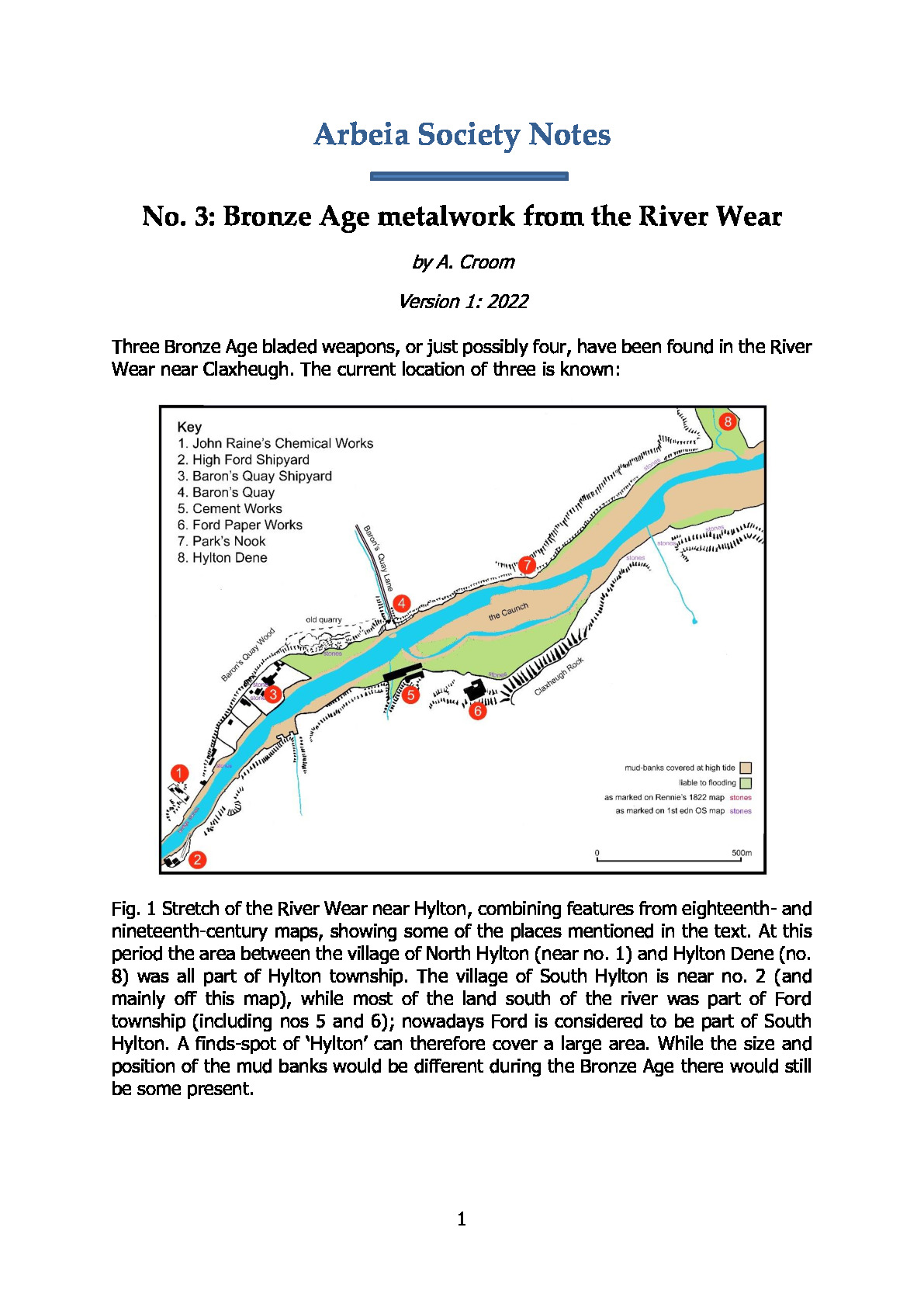 "Bronze Age Metalwork from the River Wear" by Alex Croom