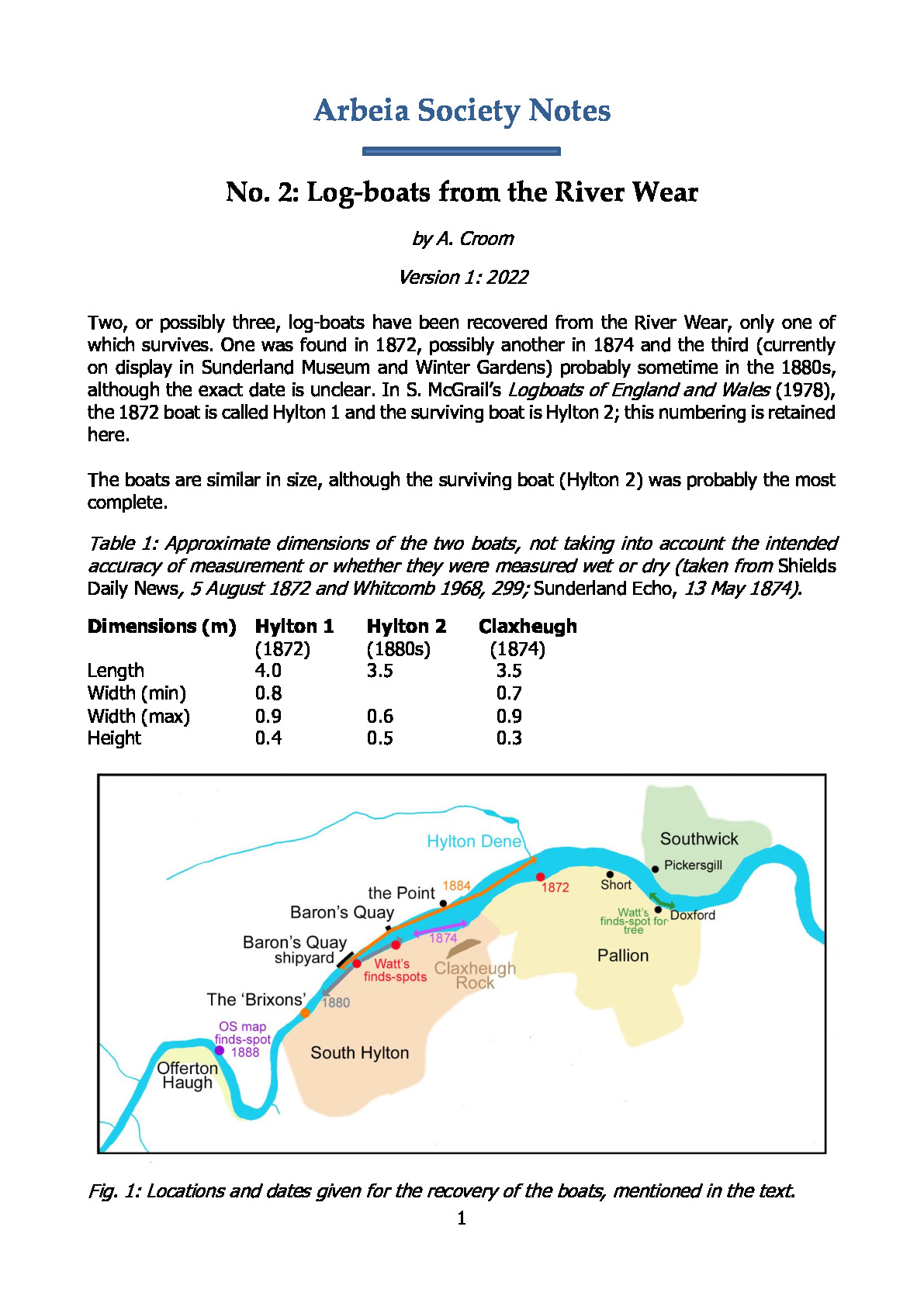 "Log-boats from the River Wear" by Alex Croom